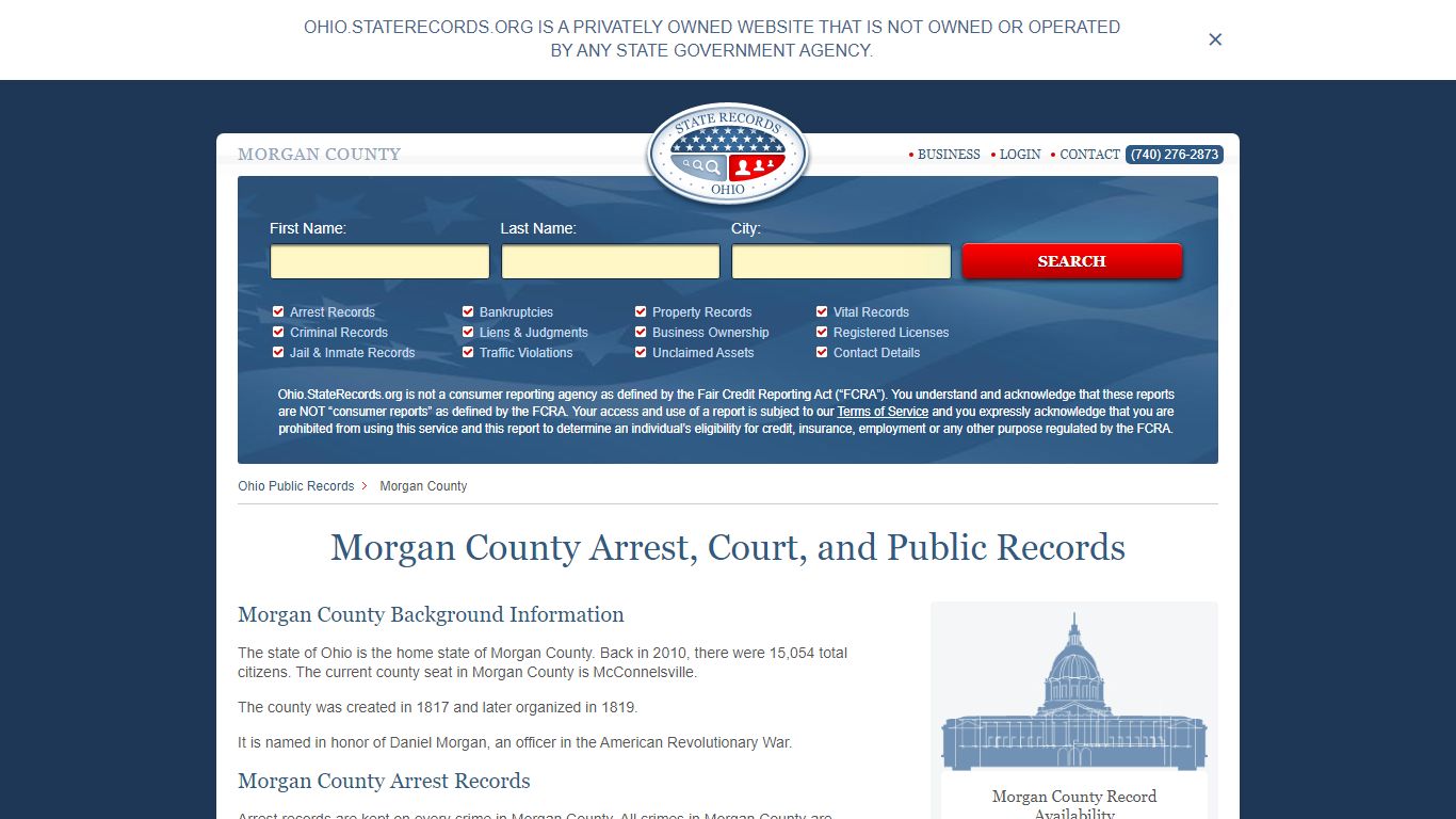 Morgan County Arrest, Court, and Public Records