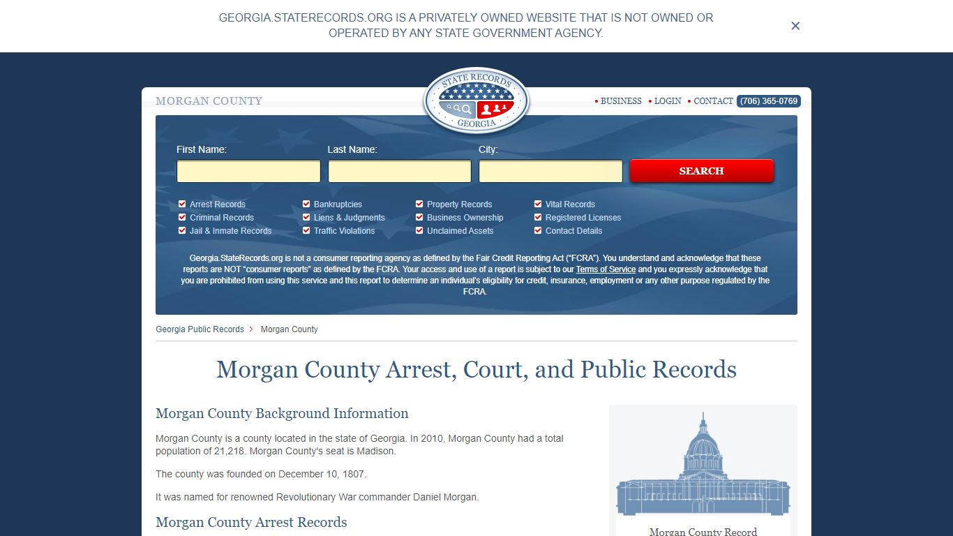 Morgan County Arrest, Court, and Public Records